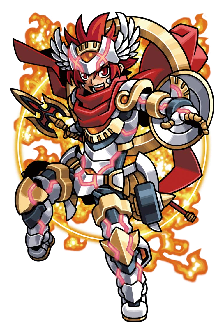 1boy, apollo_(shinrabanshou), armor, armored_boots, black_armor, boots, energy_ring, fire