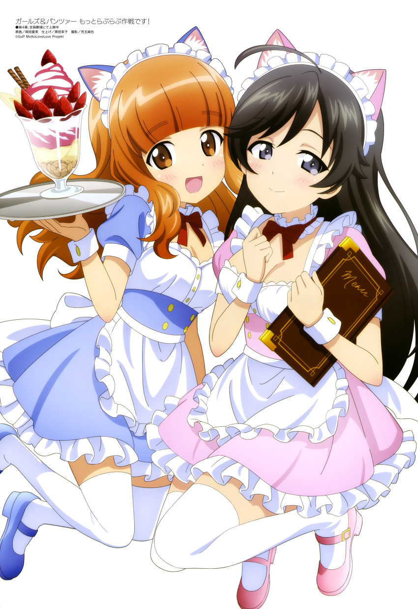 2girls, absurdres, girls_und_panzer, highres, megami_magazine, multiple_girls, okada_natsumi, tagme