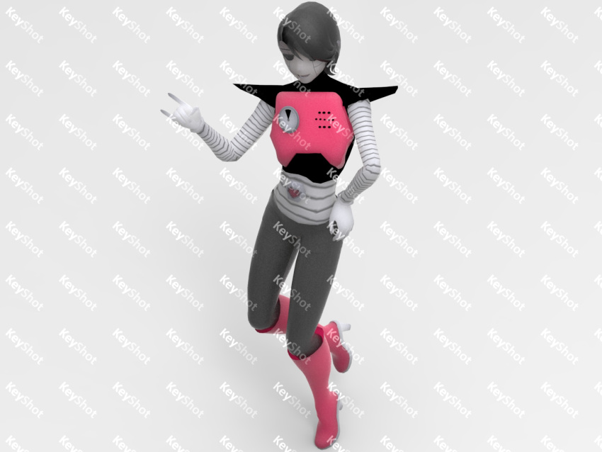 1boy, 2015, 3d, androgynous, android, black_eyes, black_hair, boots