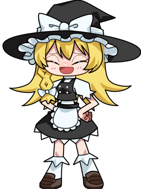 0002koko, 1girl, apron, black_hat, black_skirt, black_vest, blonde_hair, bow