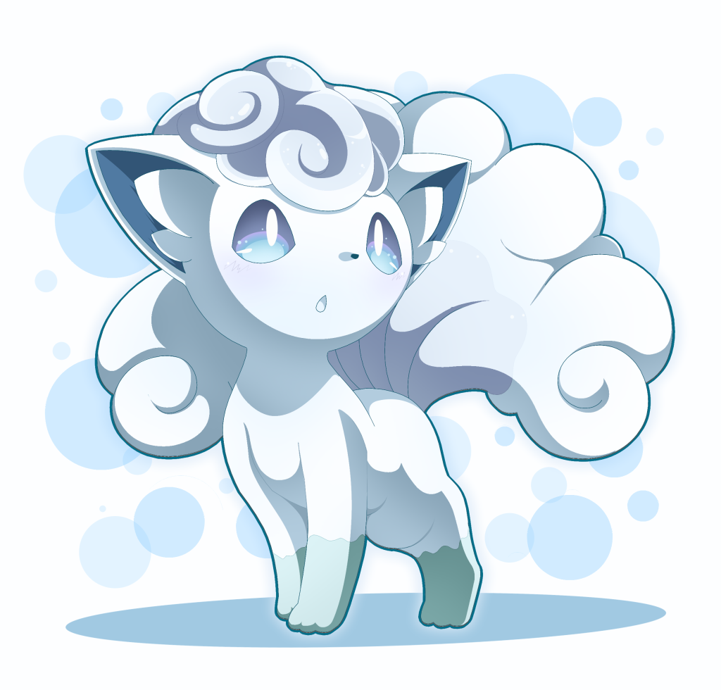 alolan_vulpix, blue_eyes, commentary_request, focus, fox, humans, ice_type_theme_(pokemon), lipsno