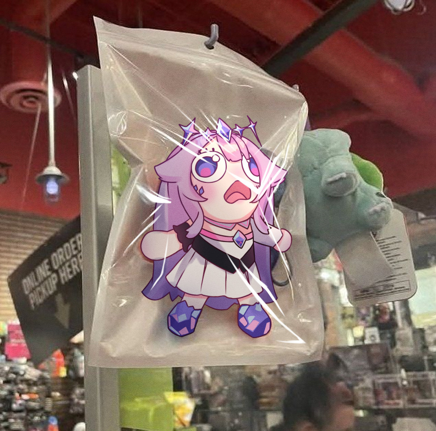 1girl, absurdres, bulbasaur, chibi, grey_hair, highres, hololive, hololive_english