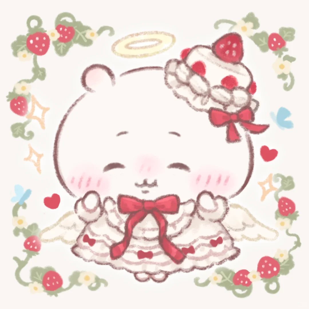 angel, angel_wings, blush, bug, butterfly, cake, chiikawa, chiikawa_(character)