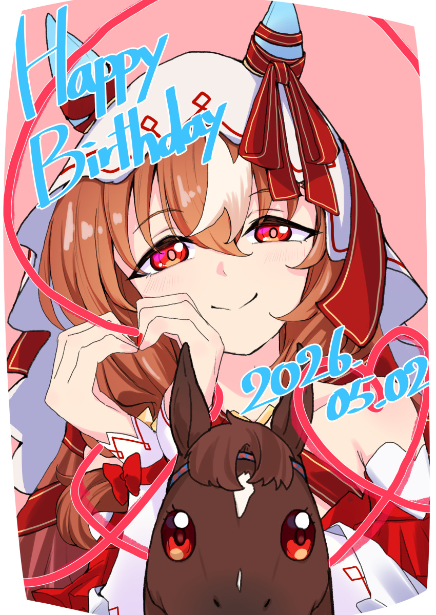 1girl, absurdres, animal_ears, blush, brown_hair, closed_mouth, commentary_request, creature_and_personification
