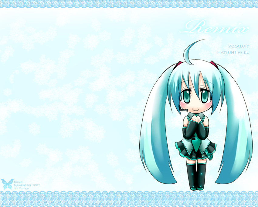 blue, blue_eyes, blue_hair, celi, chibi, hatsune_miku, long_hair, skirt, twintails, vocaloid