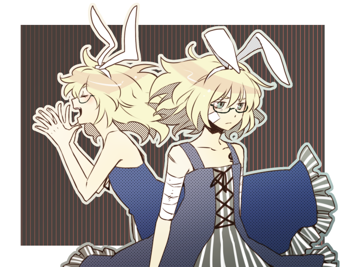 1boy, :d, animal_ear_hairband, animal_ears, arms_at_sides, bandaged_arm, bandages, bare_shoulders
