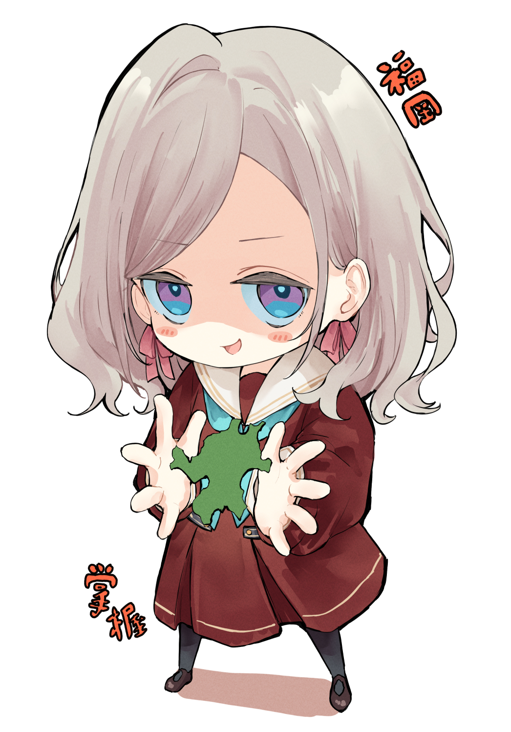 1girl, 6th_live_dream_~bloom_garden_party~, aqua_neckerchief, black_pantyhose, black_shoes, blue_eyes, blush_stickers, brown_dress