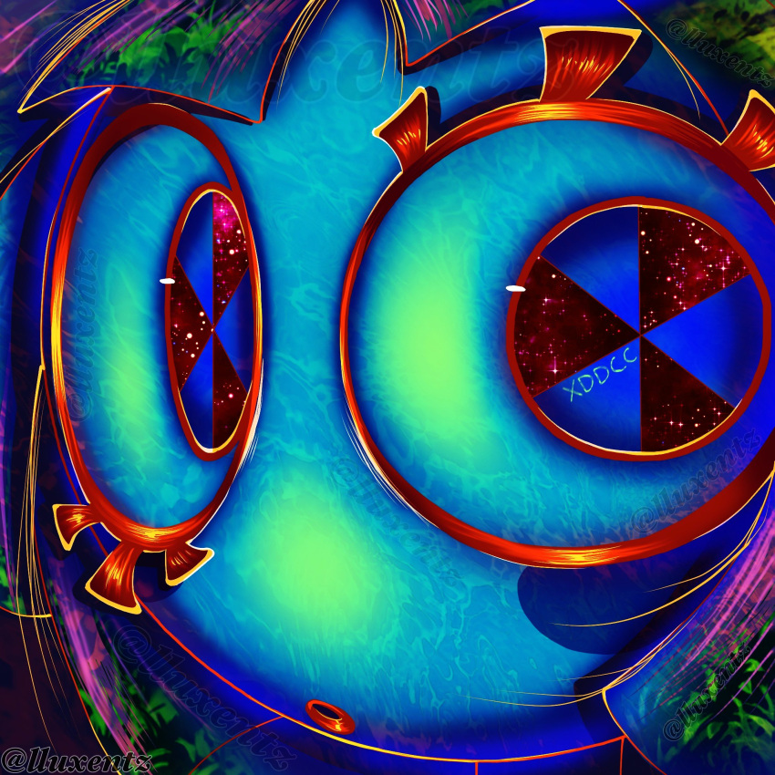 1girl, blue_eyes, blue_skin, close-up, colored_skin, eye_focus, eyelashes, highres