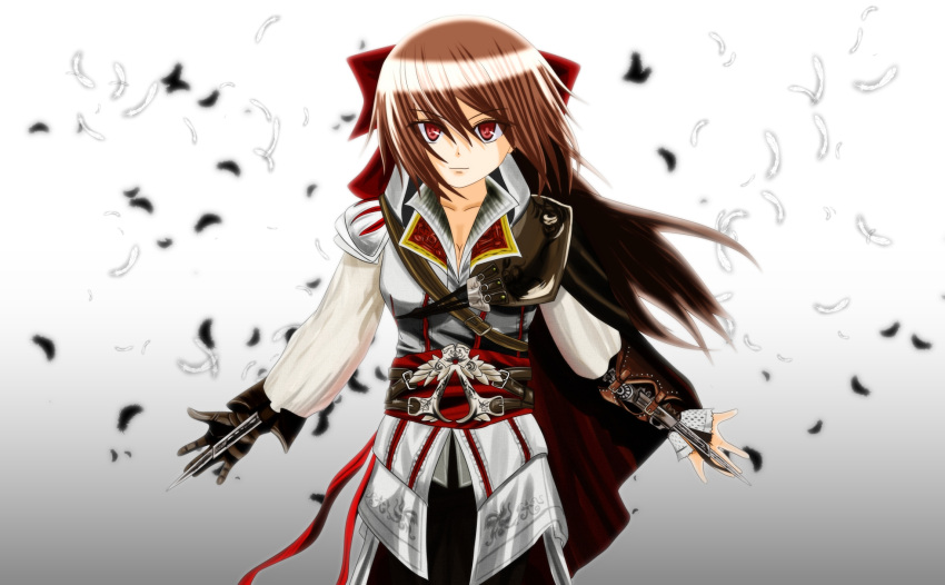 assassin's_creed, assassin's_creed_ii, assassin's_creed, assassin's_creed_ii, bad_id, blade, bow, brown_hair