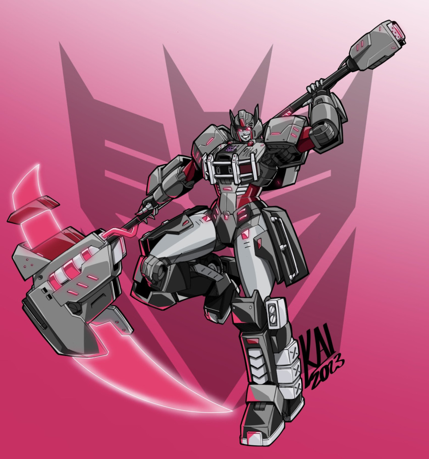 1girl, 2023, colored_skin, decepticon, glowing, glowing_eyes, grey_skin, helmet