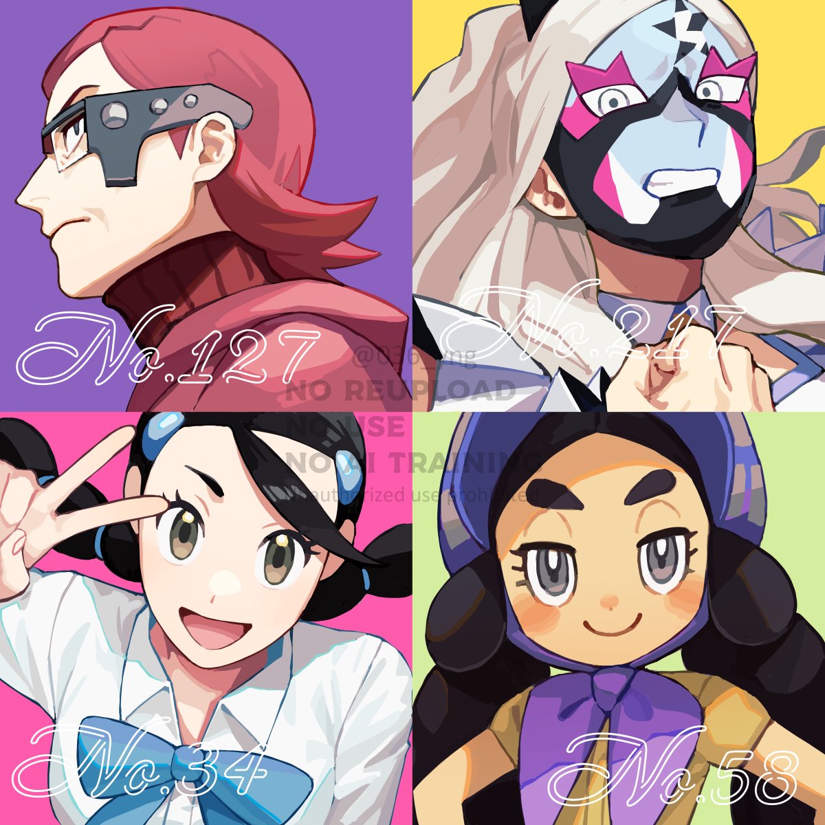 1boy, 3girls, :d, black_hair, blonde_hair, blue_bow, blue_bowtie, blush