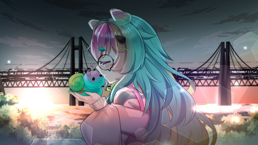 1girl, artist_request, bone, bridge, closed_eyes, commission, commissioner_upload, eyelashes
