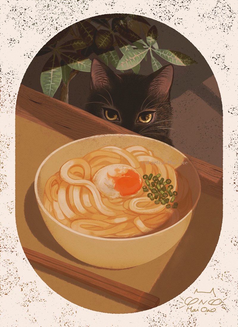 animal, black_cat, bowl, cat, commentary_request, food, food_focus, looking_at_viewer