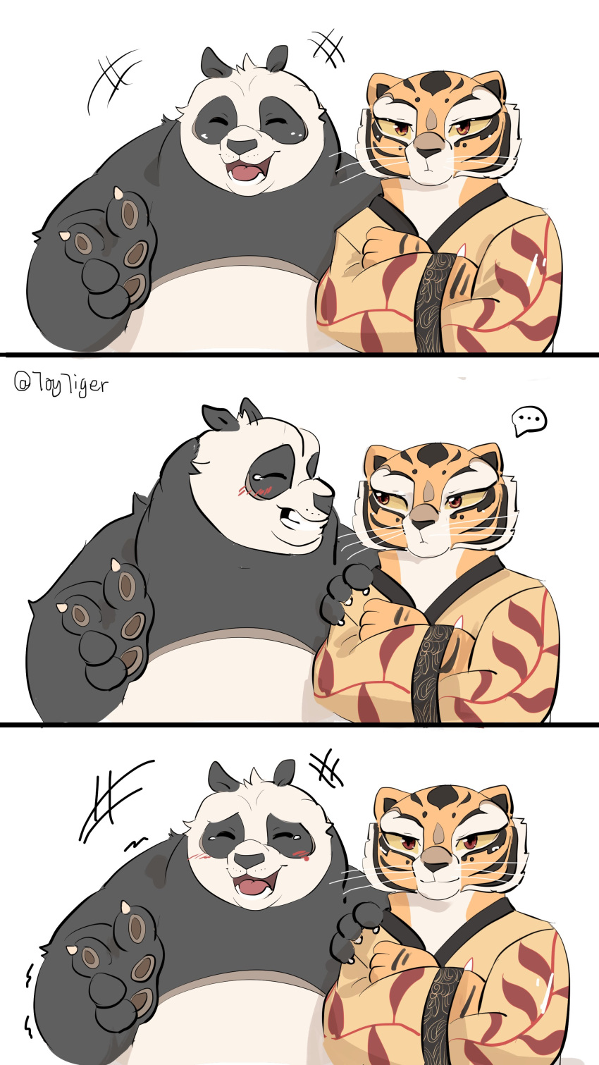 ..., 1boy, 1girl, 7oy7iger, absurdres, animal_ears, artist_name, blush