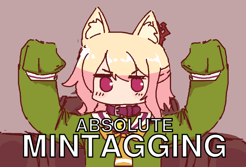 1girl, absolute_cinema_(meme), animal_ears, arms_up, blush, collar, commentary, danbooru_(site)