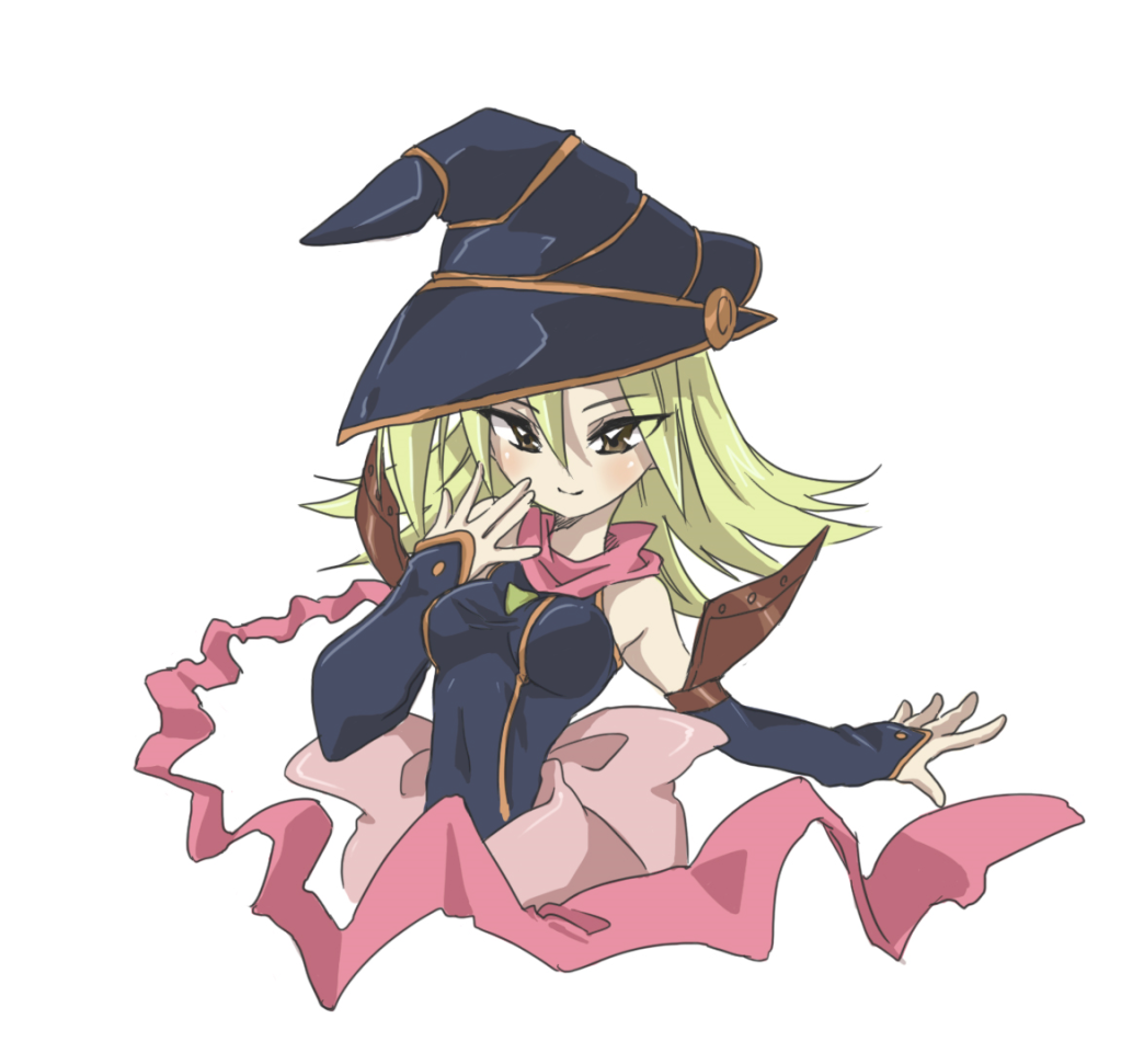 artist_request, blonde_hair, breasts, detached_sleeves, fingerless_gloves, gagaga_girl, gagaga_magician_girl, gloves