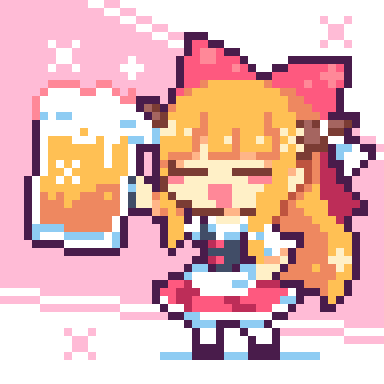 1girl, :d, alcohol, beer, beer_mug, black_shoes, black_vest, blush_stickers