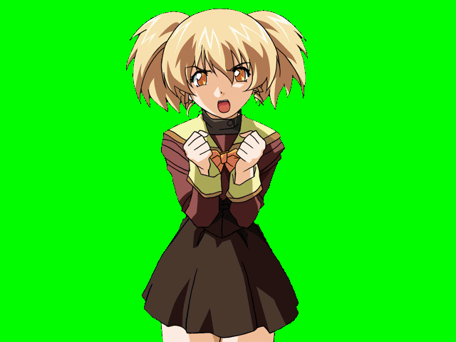 1990s_(style), 1girl, angry, blonde_hair, bow, breasts, brown_serafuku, clenched_hands