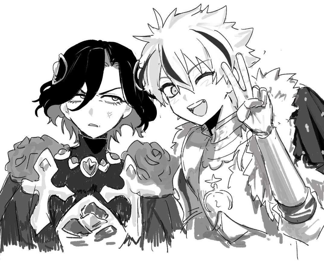 2boys, ahoge, anger_vein, armor, braid, braided_ponytail, brothers, cape