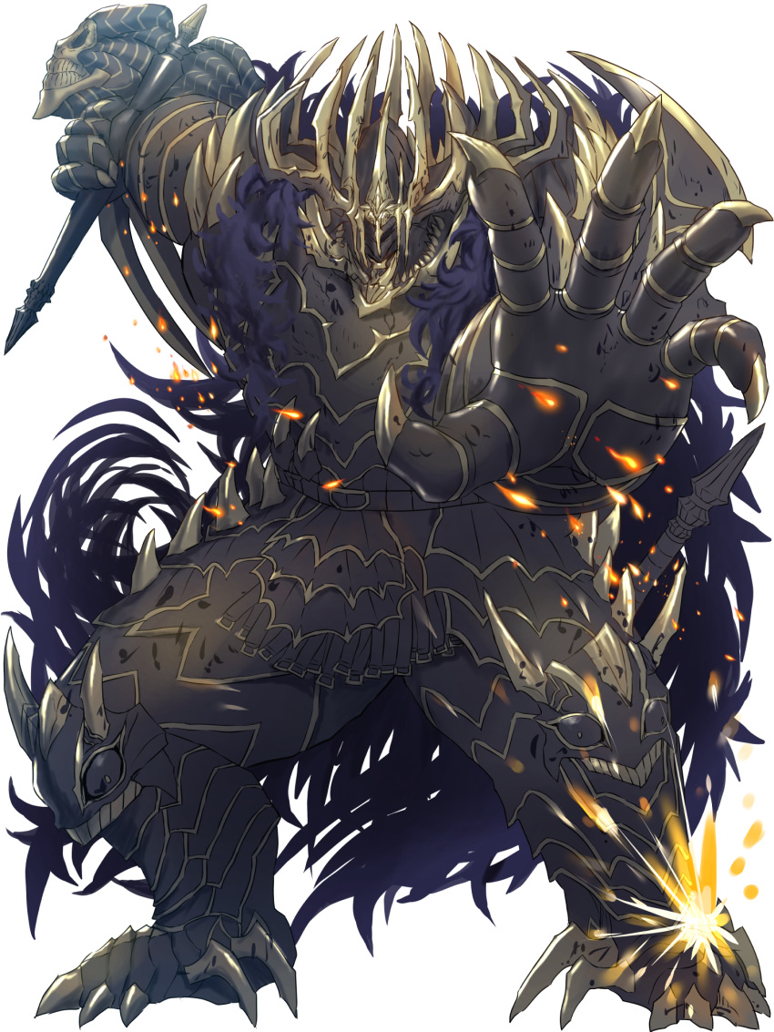 1boy, armor, balzac_granberg, black_gloves, cape, dairoku_ryouhei, full_body, gauntlets