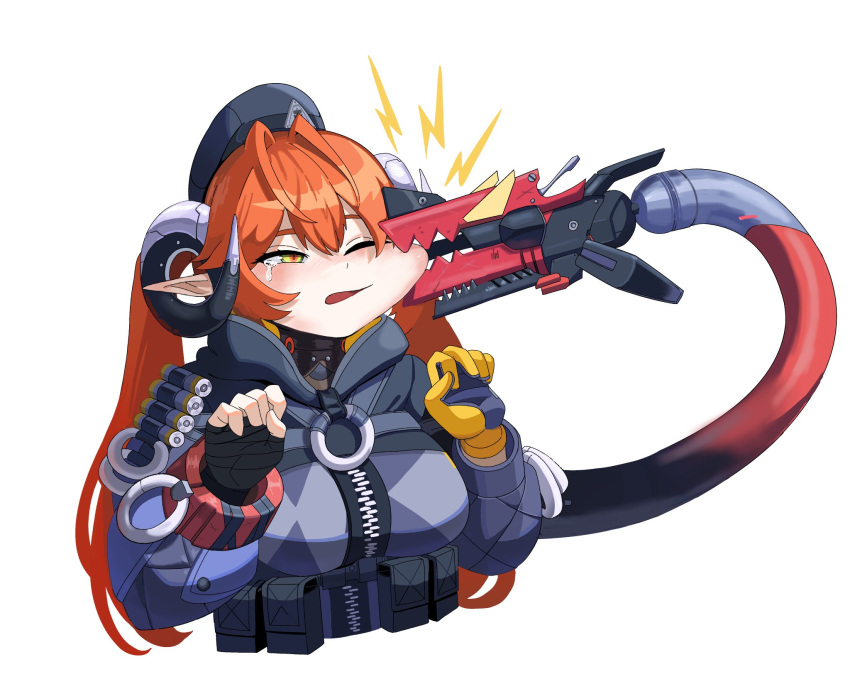 1girl, biting, biting_head, breasts, cheek_squash, commentary_request, dragon_girl, dragon_horns