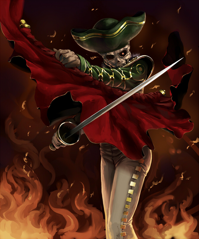 hat, hi-ho-, matador_(megami_tensei), no_humans, shin_megami_tensei, shin_megami_tensei_iii:_nocturne, skull, solo, sword, weapon