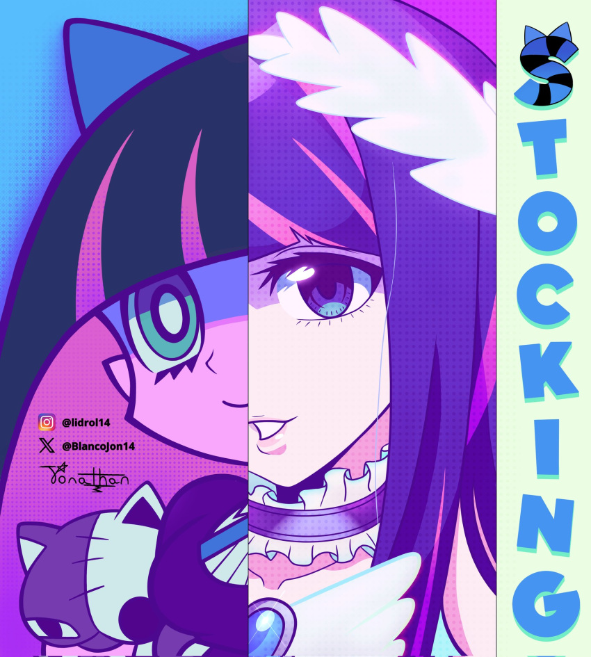 1girl, artist_name, blancojon14, blue_eyes, blue_hair, character_name, highres, honekoneko_(psg)
