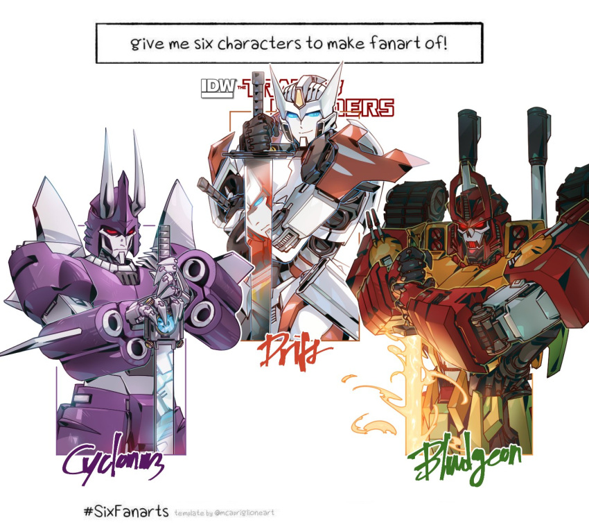 5boys, armor, autobot, bludgeon_(transformers), blue_eyes, claws, collustf, cyclonus