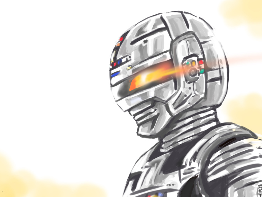 1boy, armor, commentary, from_side, gavan, glowing, glowing_eye, helmet