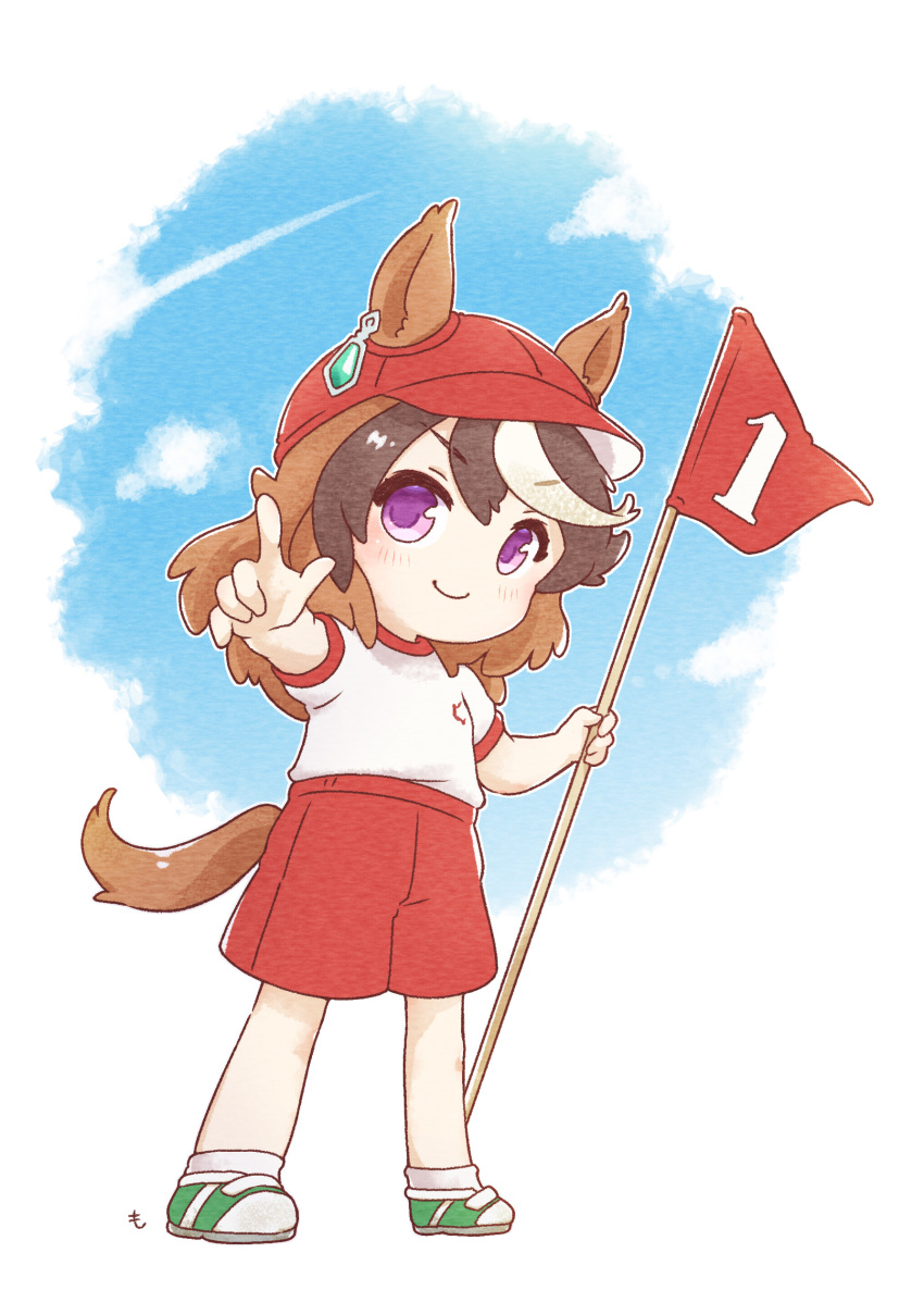 1girl, absurdres, animal_ears, brown_hair, closed_mouth, commentary, full_body, highres