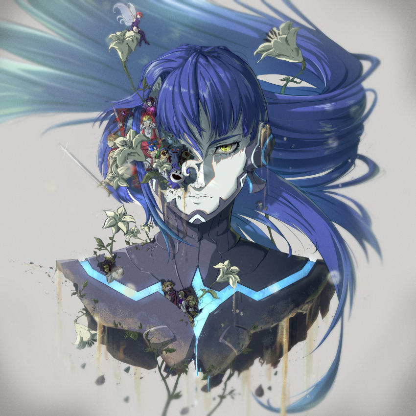 3boys, 5girls, absurdres, adam_kun_arts, alice_(megami_tensei), amanozako_(megami_tensei), androgynous, angel_(megami_tensei)