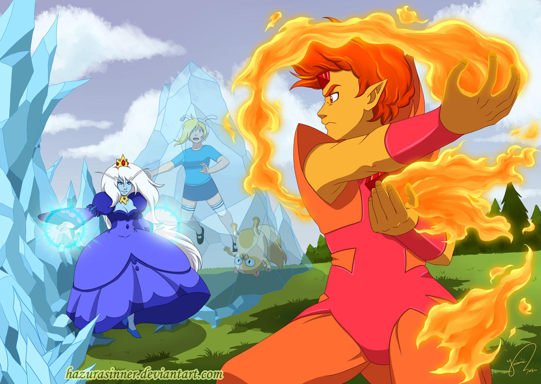 1boy, 3girls, adventure_time, adventure_time_(comic), angry, animification, aristocratic_clothes, blonde_hair
