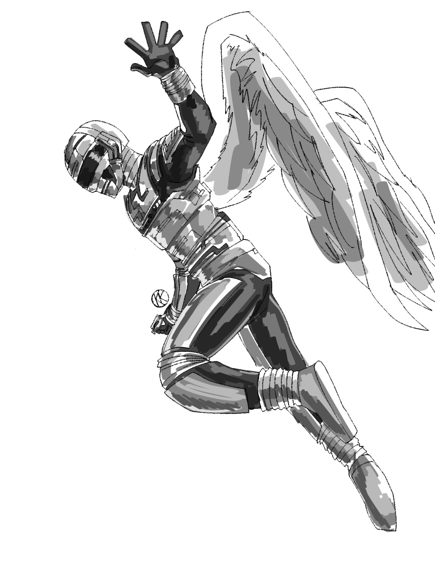 armor, commentary, english_commentary, feathered_wings, full_armor, gavan, helmet, highres