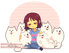 1other, androgynous, animated, animated_gif, animification, annoying_dog, black_shoes, blue_pants