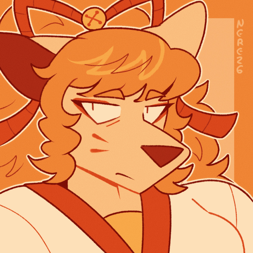 1girl, animal_ears, animated, animated_gif, ceroba_ketsukane, closed_mouth, eyeshadow, fox_ears