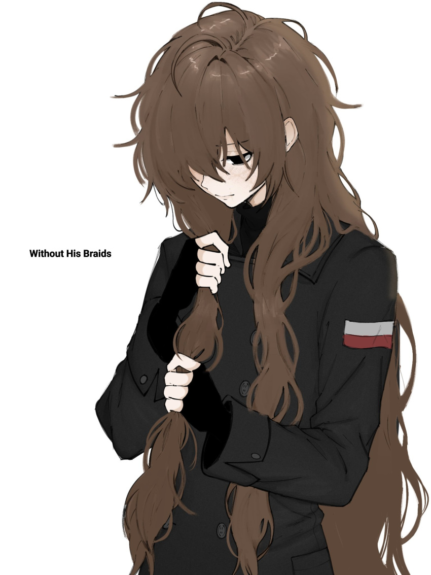 1boy, brown_hair, daniel_(slavcorpz), english_text, fingerless_gloves, gloves, hair_down, highres