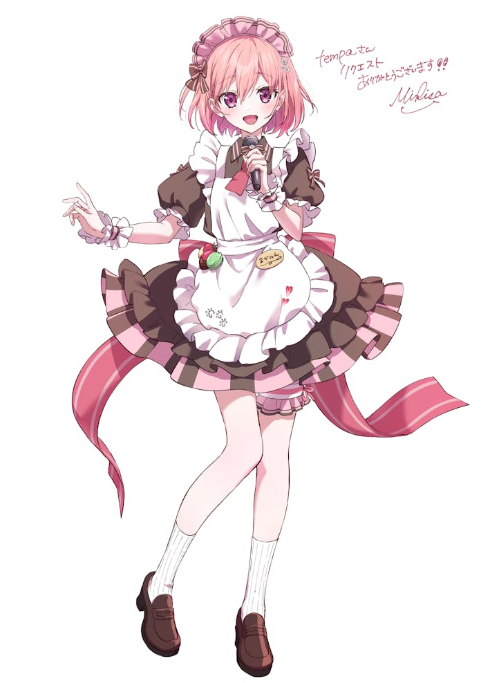 1girl, apron, dress, frilled_dress, frills, maid, maid_apron, maid_headdress