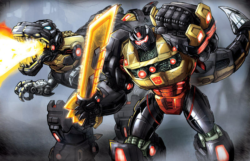assault_visor, autobot, breath_weapon, breathing_fire, dan-the-artguy, dinosaur, fire, grimlock, humanoid_robot, insignia, mecha, neon_trim, no_humans, non-humanoid_robot, red_assault_visor, robot, robot_animal, science_fiction, solo, sword, transformers, transformers:_fall_of_cybertron, transformers:_war_for_cybertron, tyrannosaurus_rex, weapon