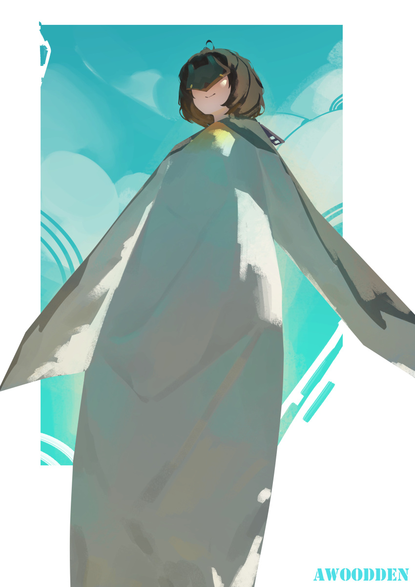 1girl, absurdres, arknights, arknights:_endfield, artist_name, awoodden, bird, black_hair