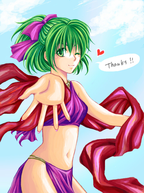 blush, bow, dancer, dancing, fire_emblem, fire_emblem:_seisen_no_keifu, fire_emblem_genealogy_of_the_holy_war, green_eyes