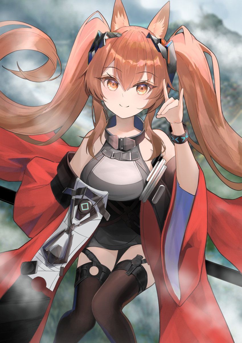 1girl, absurdres, angelina_(arknights), animal_ear_fluff, animal_ears, arknights, arknights:_endfield, bare_shoulders