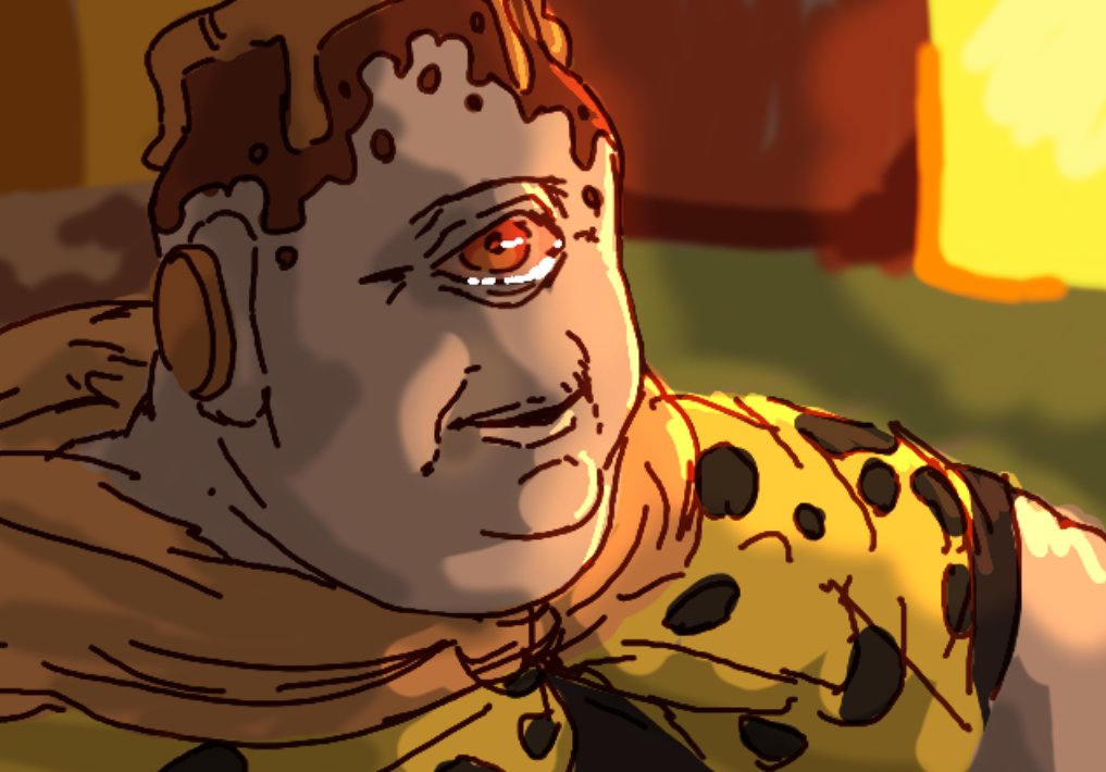 1boy, cyclops, fat, fat_man, fatter_than_canon, jogo_(jujutsu_kaisen), jujutsu_kaisen, looking_at_viewer