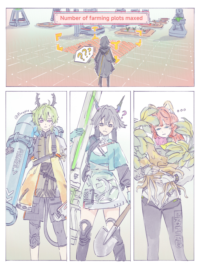..., ?, ??, absurdres, akekuri_(arknights), arknights, arknights:_endfield, black_coat
