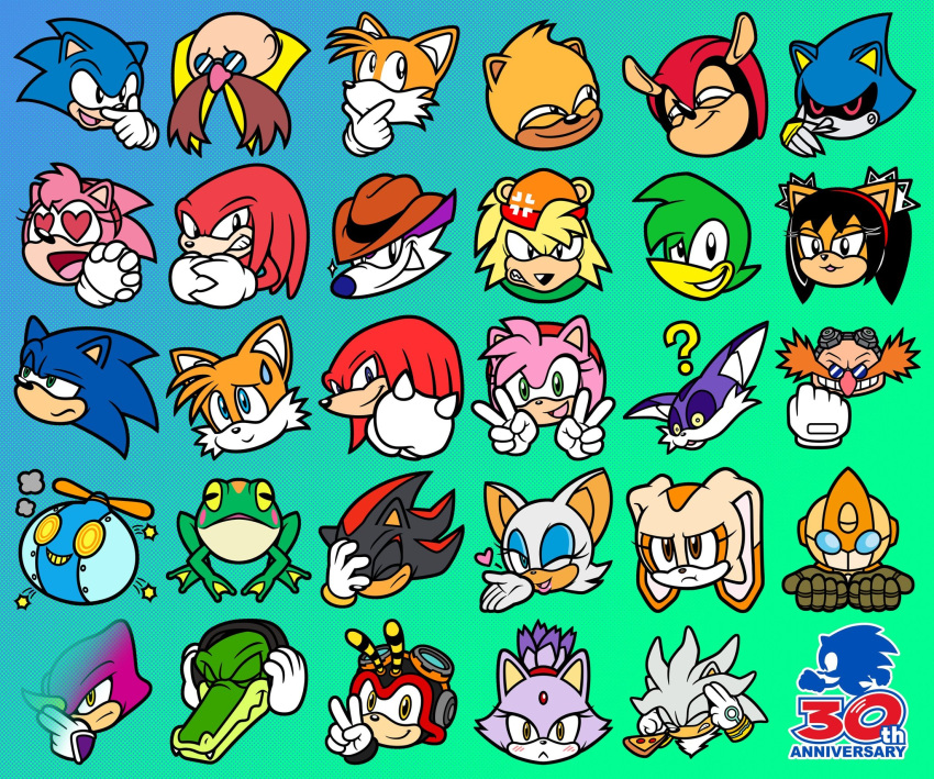 6+boys, 6+girls, ?, amy_rose, animal_ears, animal_nose, anniversary, bark_the_polar_bear