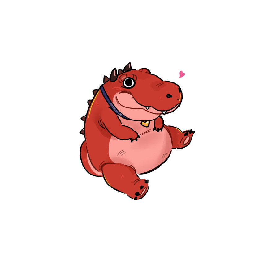 1boy, darlingdct3, devil_dinosaur, dinosaur, heart, highres, horns, looking_at_viewer