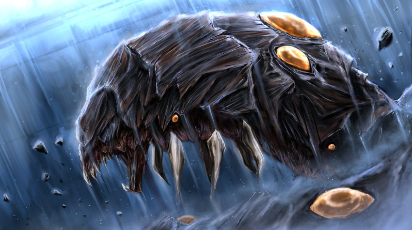 absurdres, arthropod_limbs, bug, burrowing, carapace, giant_insect, hen_na, highres