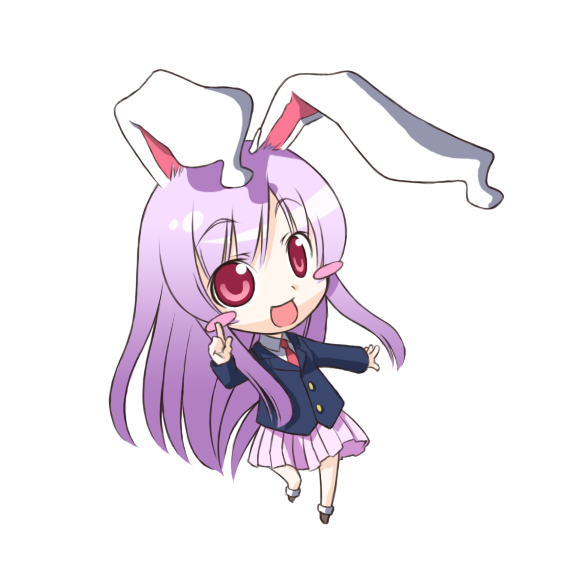 1girl, animal_ears, black_jacket, blush_stickers, buttons, chibi, chibi_only, commentary_request