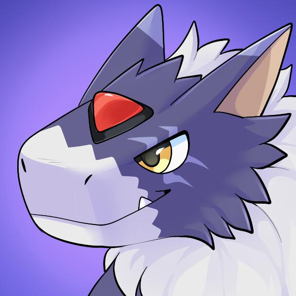 brown_eyes, digimon, digimon_(creature), dorugamon, ectodrool, fang, forehead_jewel, gem