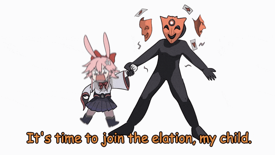 1girl, aha_(honkai:_star_rail), androgynous, animal_ears, animated, animated_gif, bow, commentary