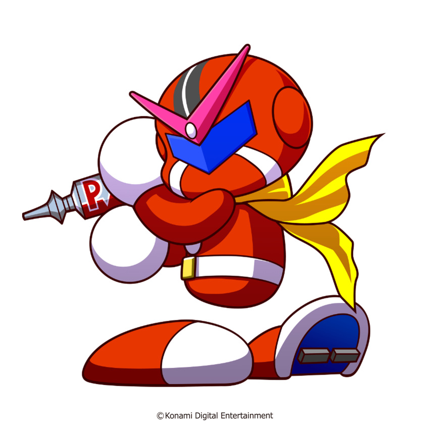 1boy, artist_request, assault_visor, belt, black_helmet, blue_visor, bodysuit, copyright_notice